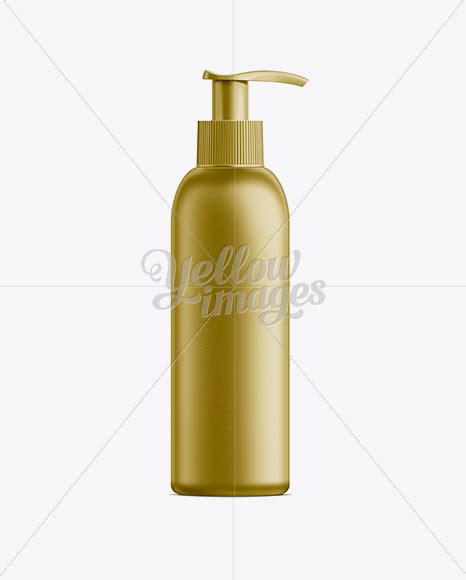 Download Gold Plastic Cosmetic Bottle with Batcher - 150 ml